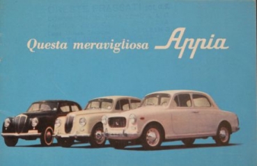Lancia Appia Modellprogramm 1954 "Questa meravigliosa"  Automobilprospekt (5272)